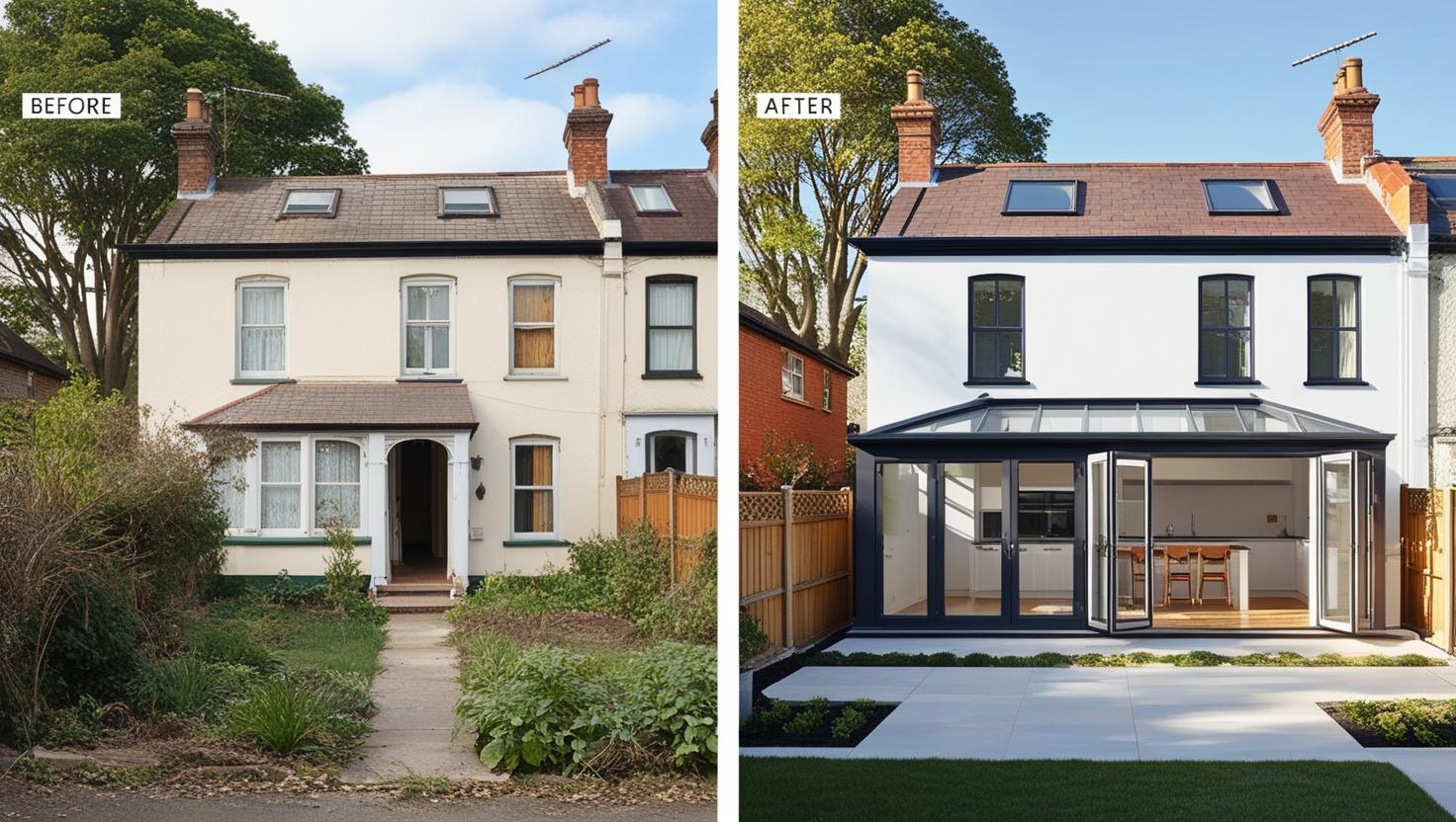 Before after house extension